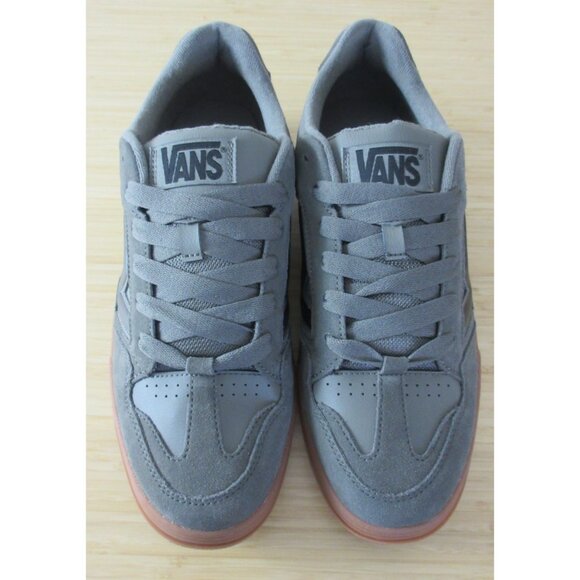 Vans Men's Upland Suede Bungee Cord Gray Black Gum Bottom Shoes Sizes NIB - Picture 3 of 6